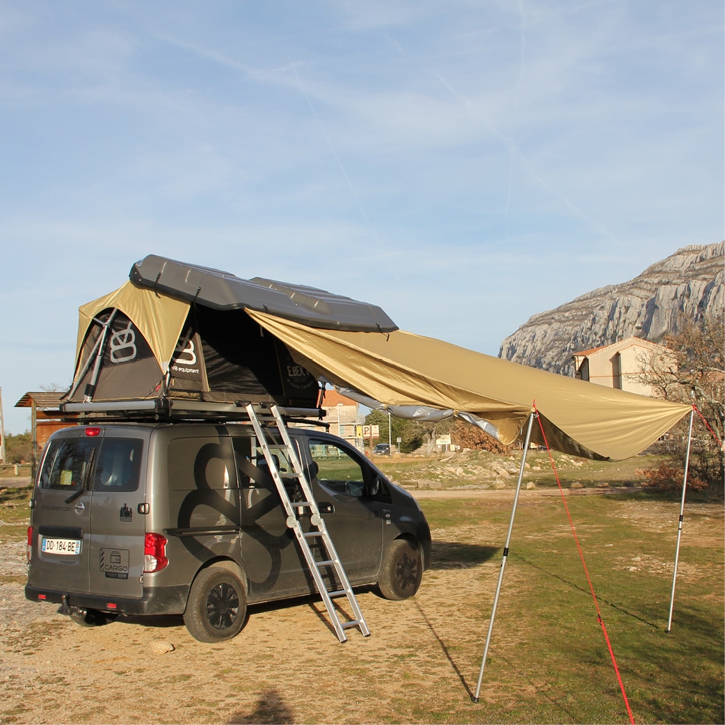 Tente de toit ORYX 220 (echelle alu télescopique et auvent inclus)